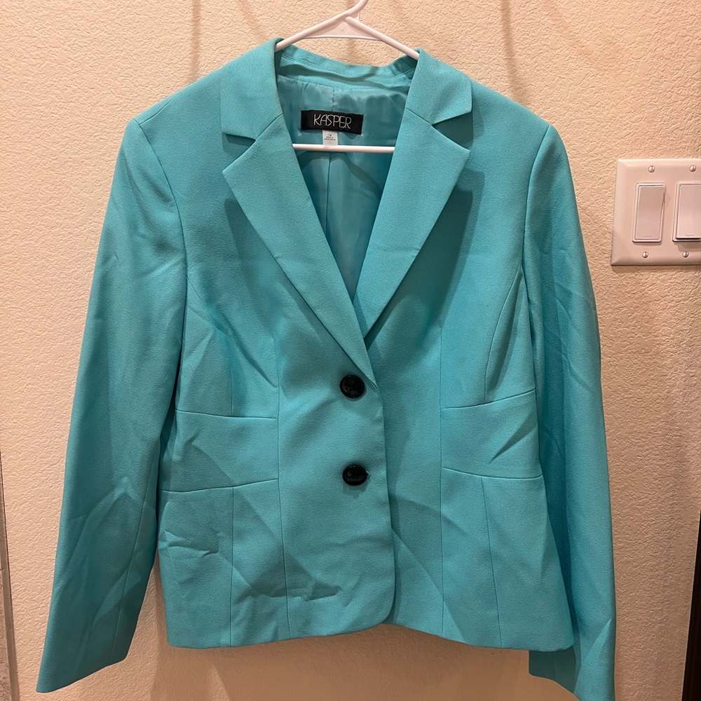 Kasper Blue Blazer Classic Tailored Design
